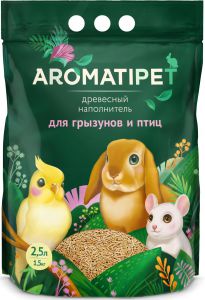 Древесный наполнитель "Aromatipet" 2,5 л ― ZooPride - интернет-магазин кормов для животных Гатчинского комбикормового завода